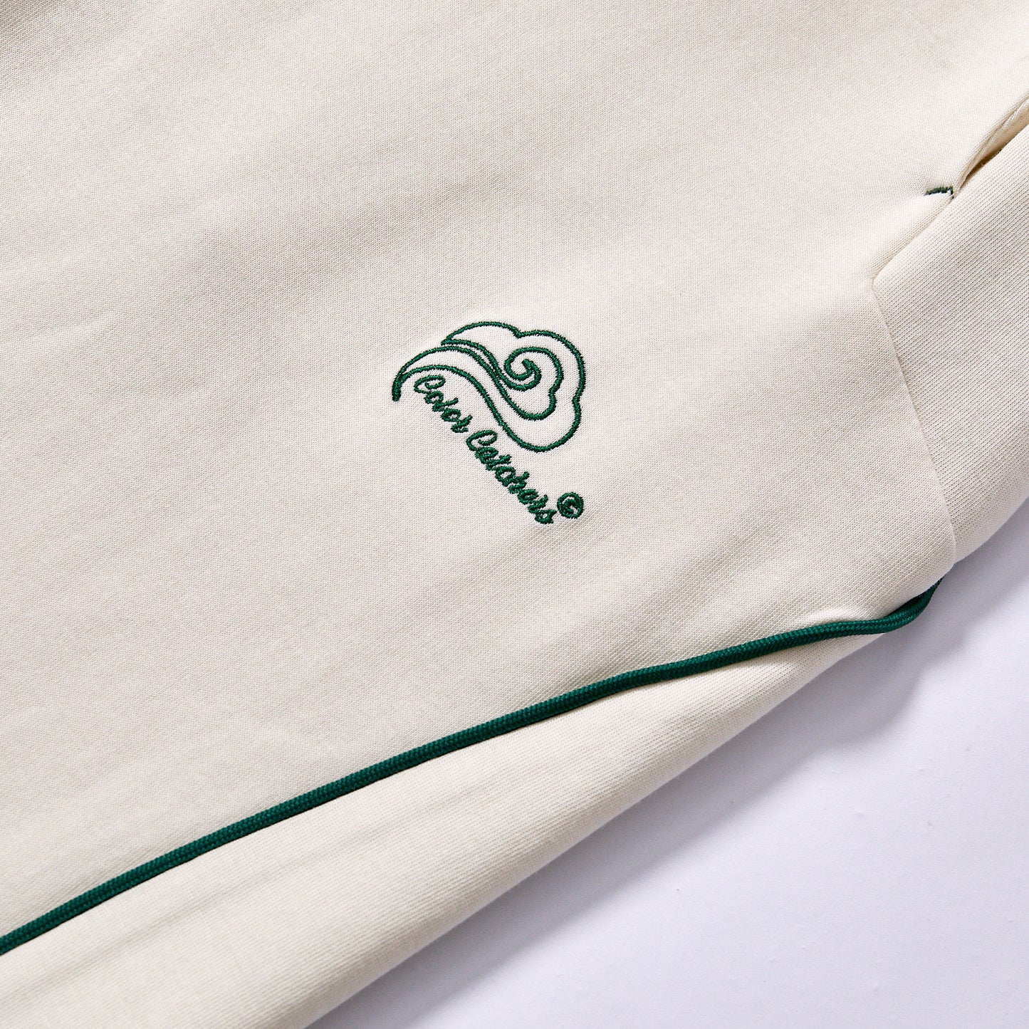 custom side stripe fleece casual trousers small chest embroidery straight sweatpants city walk