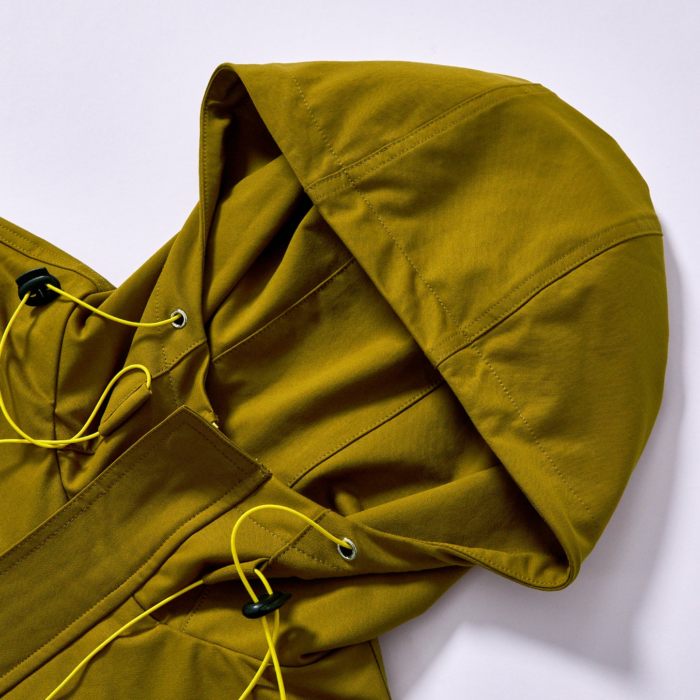 mustard brown men cargo hooded jacket windproof water resistant outdoor hiking casual workwear coat autumn spring transitional jacket hiking camping traveling daily commuting street style