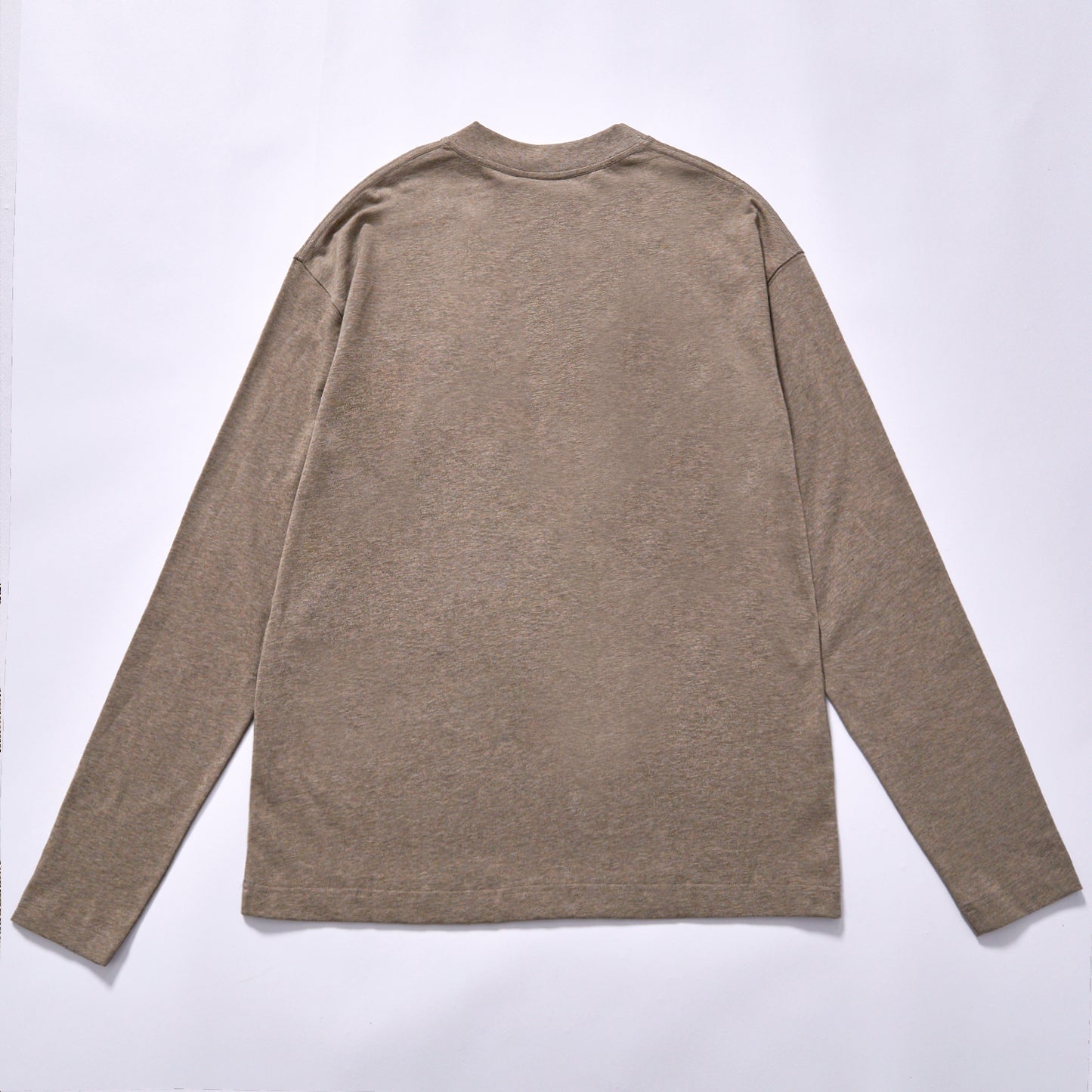 hot selling Crew Neck loose oversized neutral tone long sleeve crew alternative top loose drop shoulder thermal long sleeve All-season layering