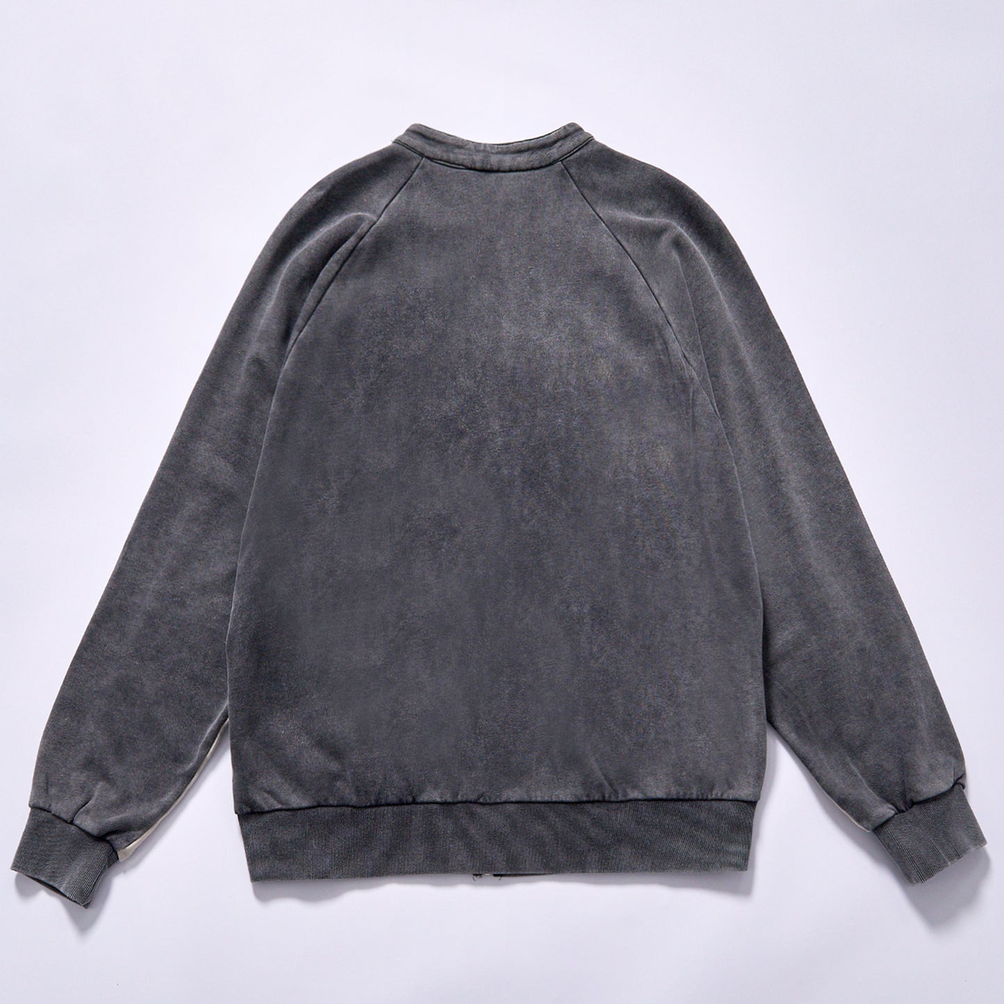 Custom logo factory direct stand collar full zip vintage track coat rib elastic cuffs hem rib elastic cuffs hem drop shoulder relaxed fit city walk couple matching set