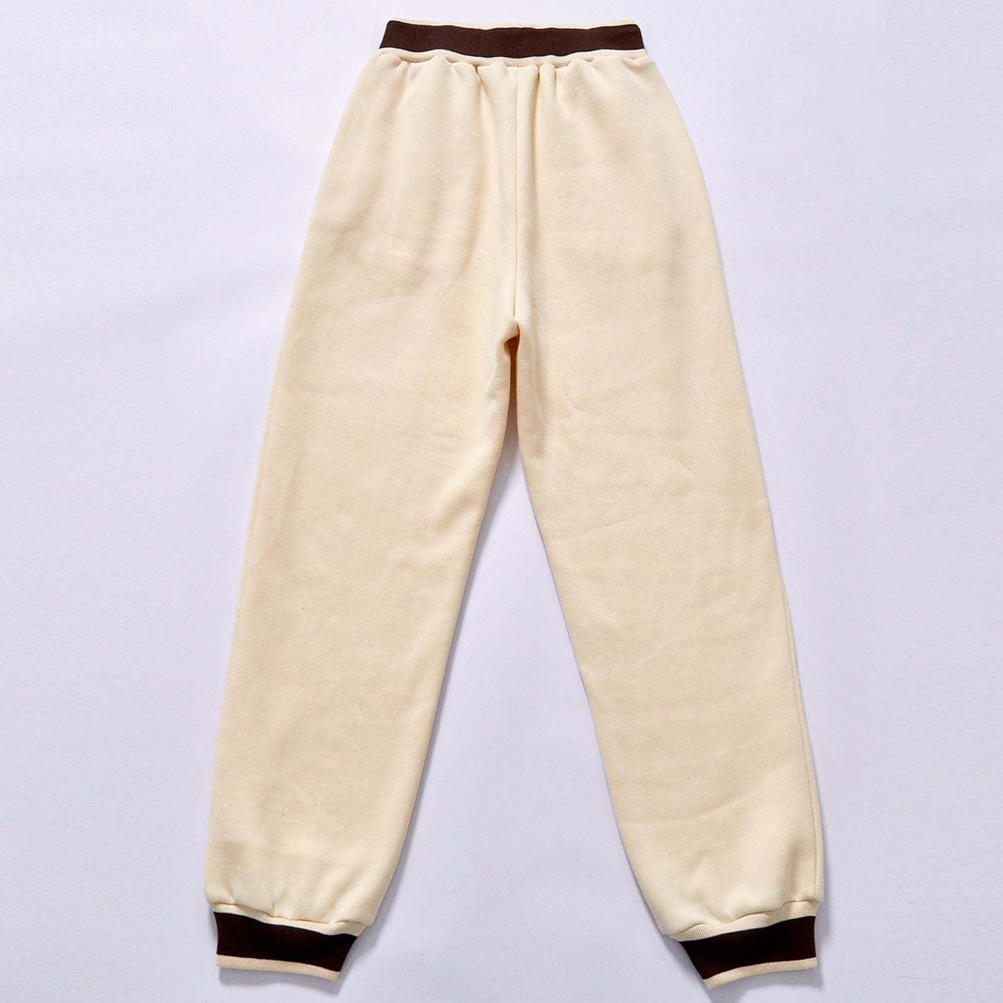 Hot selling Custom loose contrast rib loungewear joggers loose slightly tapered leg rawstring High Waist Loose Tapered Dual Side Pocket Unisex Casual Track Pants  wholesale unisex active sweat bottoms
