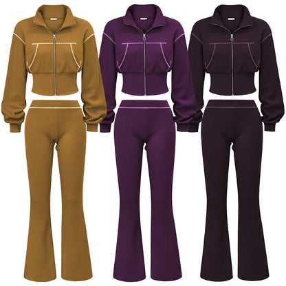 Manufacturer /Custom / OEM/ODM Women Long Sleeve Waffle Set