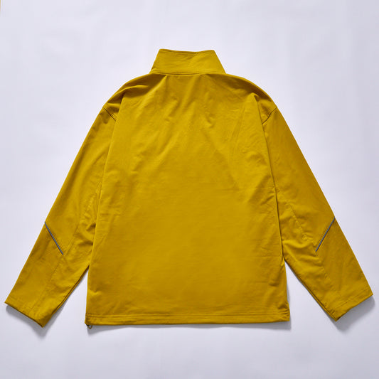 custom logo mustard yellow men half zip pullover quick dry running top stand collar men half zip stand collar pullover outdoor training long sleeve shirt athletic long sleeve top jogging marathon fitness gym hiking walking outdoor