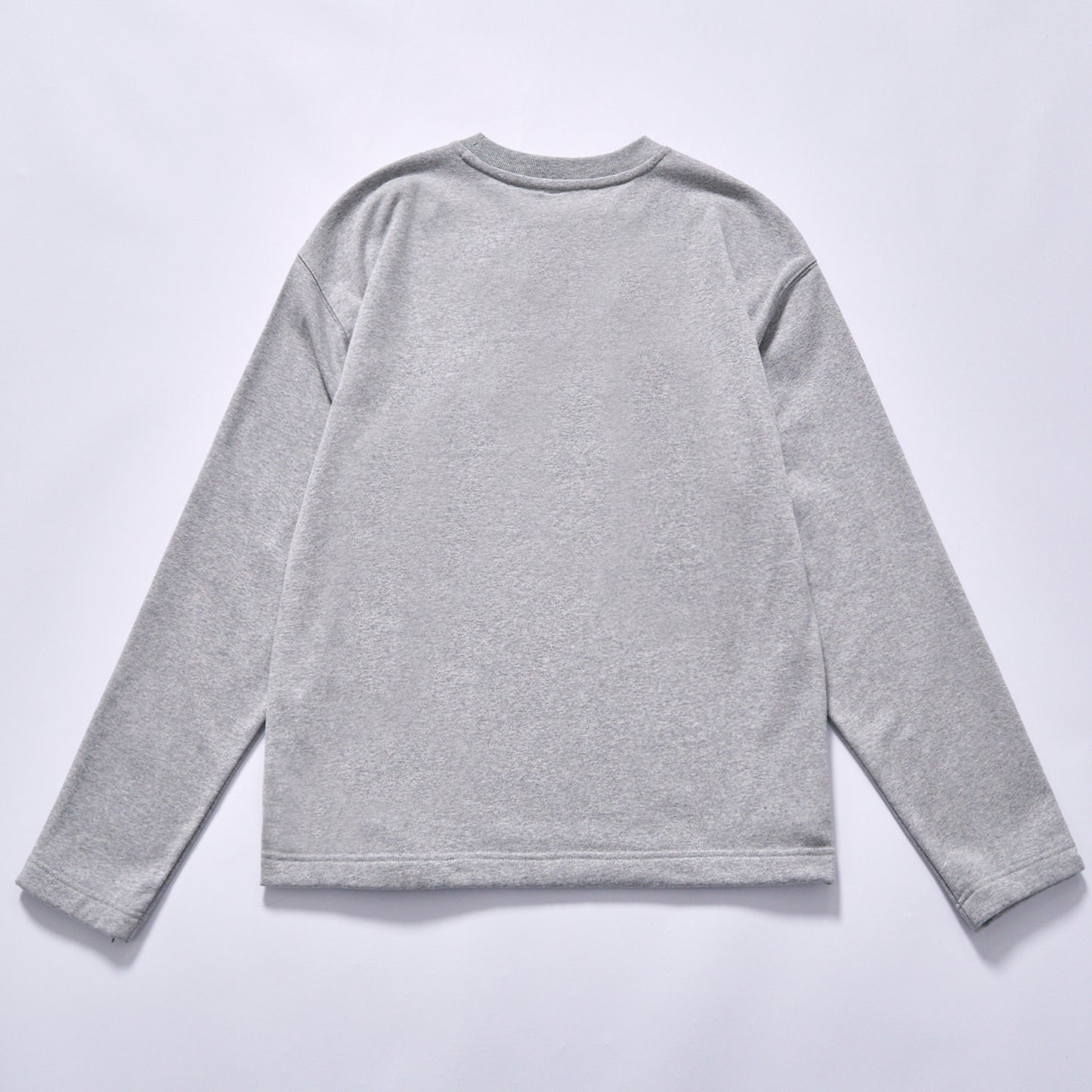 hot selling basic long sleeve tee men essential crew neck undershirt round neck long sleeve  relaxed fit double stitched hem fitted cuffs wrinkle resistant heather grey cotton long sleeve crew neck t shirt spring autumn layering outfit winter custom logo