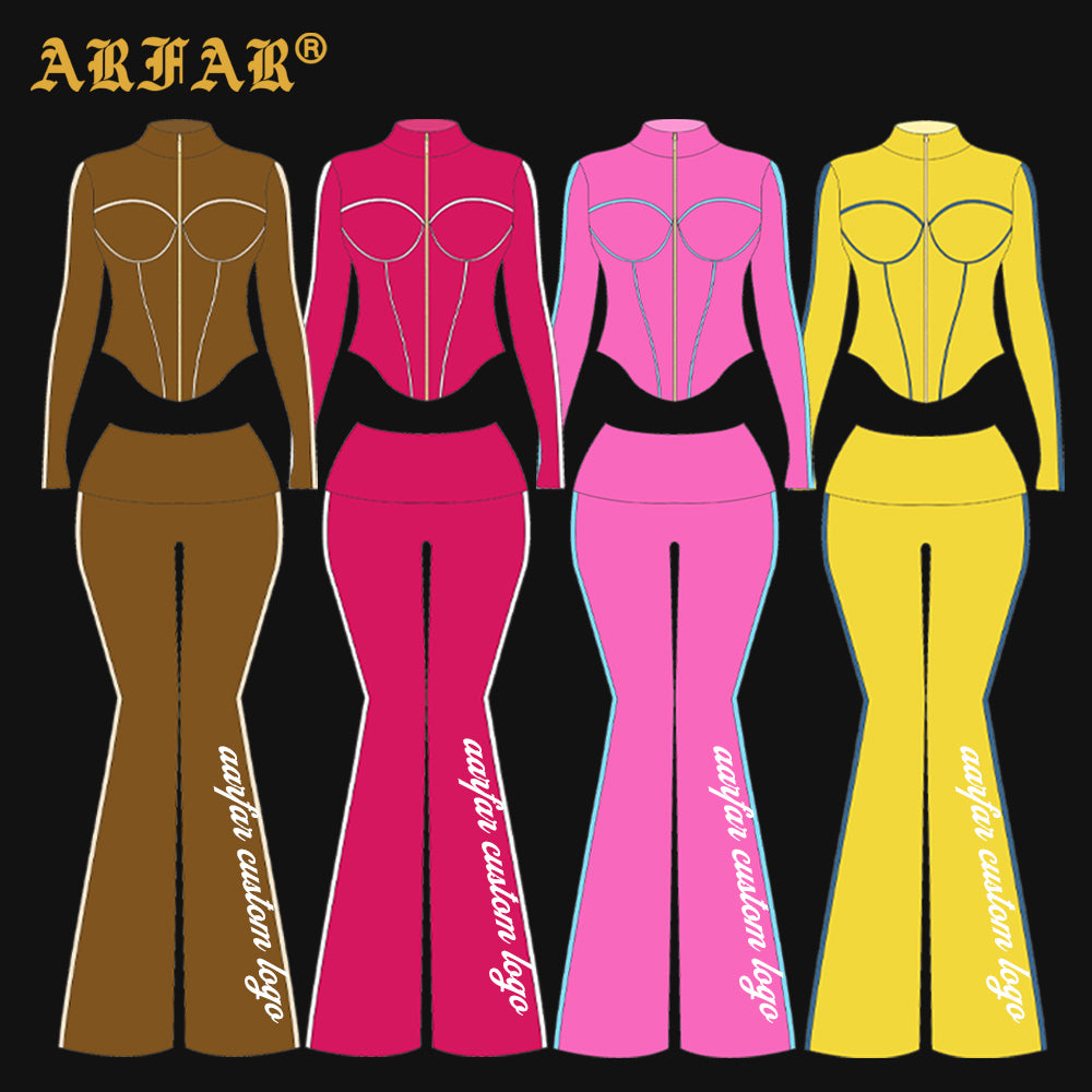 2 Piece Set Women Clothing Manufacturers Striped Color Block Hoodie and Sweatpants Women Custom Tracksuit Set