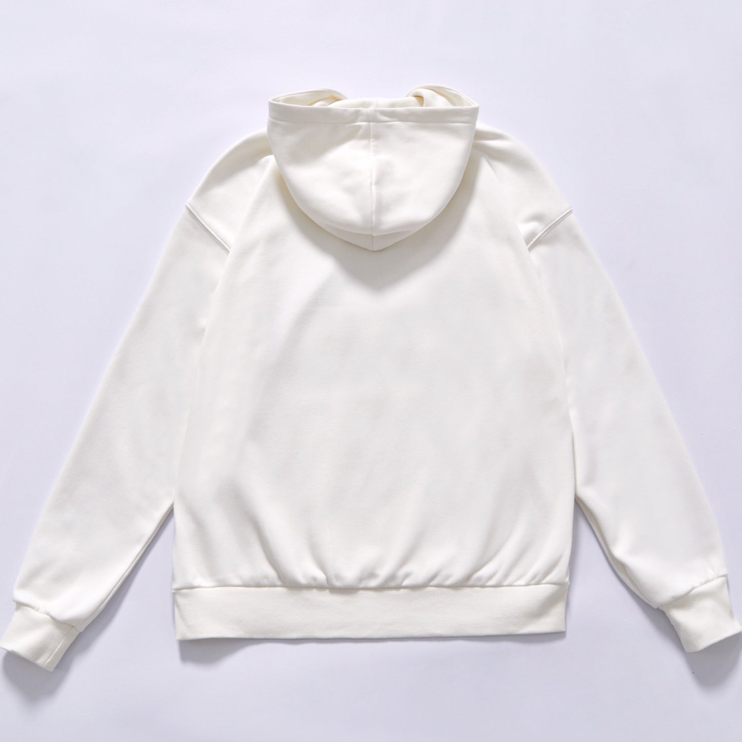 bulk wholesale custom logo double layer raised letter graphic hooded sweatshirt rib elastic cuffs & bottom hem drop shoulder oversized relaxed fit basic casual street pullover travel versatile neutral hoodie