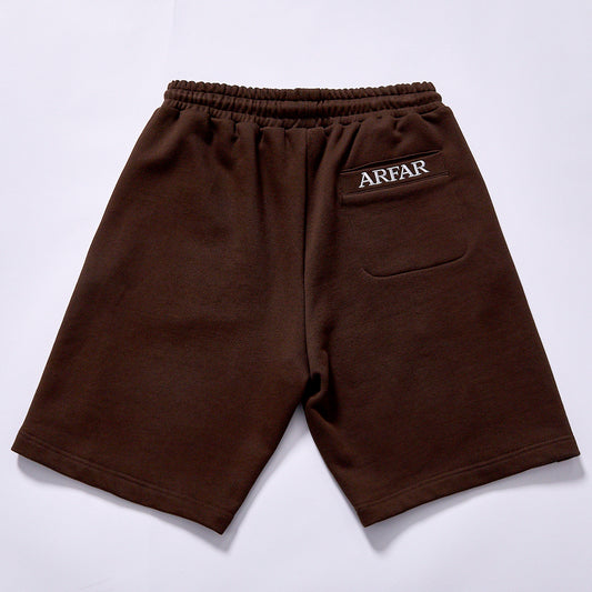 custom logo drawstring straight fleece shorts loose straight knee cut gym training short pants