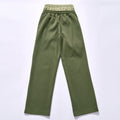 Custom factory direct fake two piece spliced waist straight track trousers side slip pockets unisex loose wide leg fleece sweat pants  daily commute