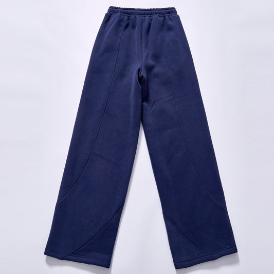custom logo best selling men navy wide leg sweatpants curved seam baggy joggers straight leg jogging pant navy cotton wide leg sweatpants city walking daily commute