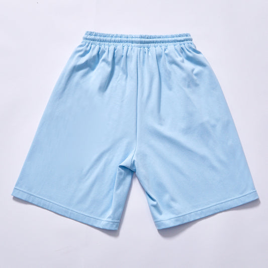 bulk wholesale custom logo elastic drawstring waist fleece knee length track shorts double stitched leg hem summer breathable street sport bottoms leisure sweat shorts
