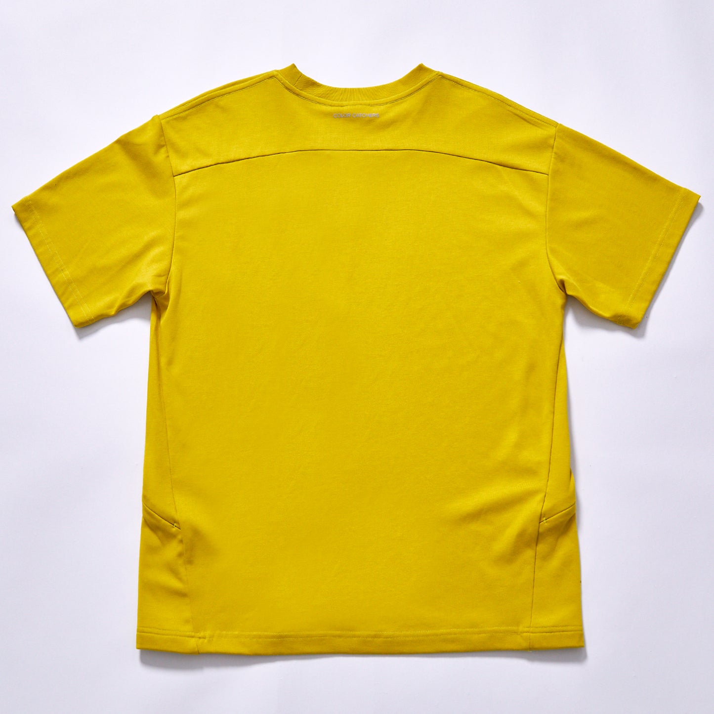 Hot selling bright yellow plain crew neck tee loose fit all-match basic short sleeve top drop shoulder relaxed oversized silhouette  spring summer streetwear