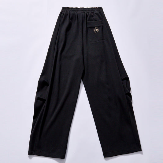 best seller Custom High quality side pleated wide leg sweatpants back pocket small embroidery wide leg sweatpants spring autumn layering  city walk