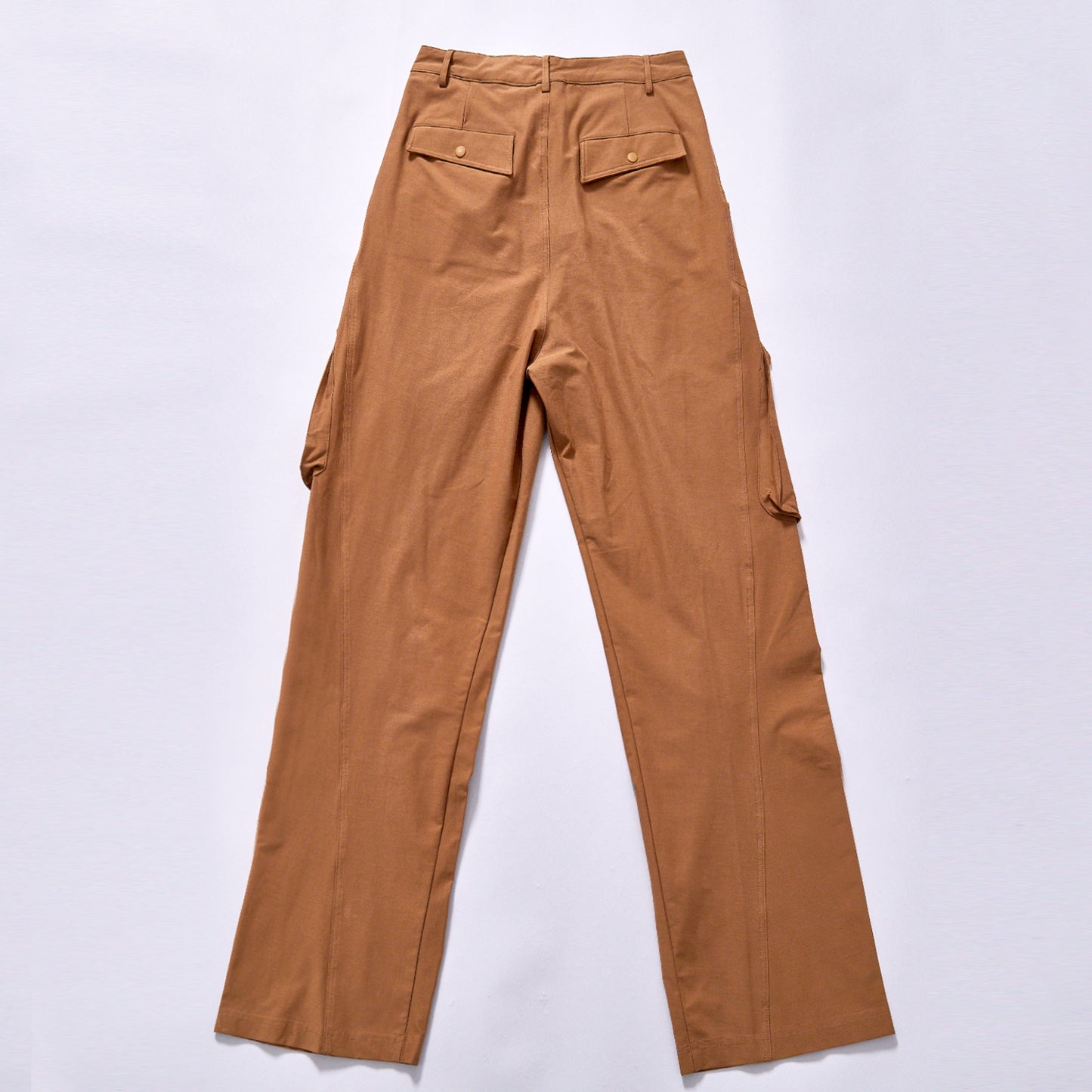 custom private label pleated wide leg utility trousers leg folded pleat detail multi pocket cargo trousers city walk