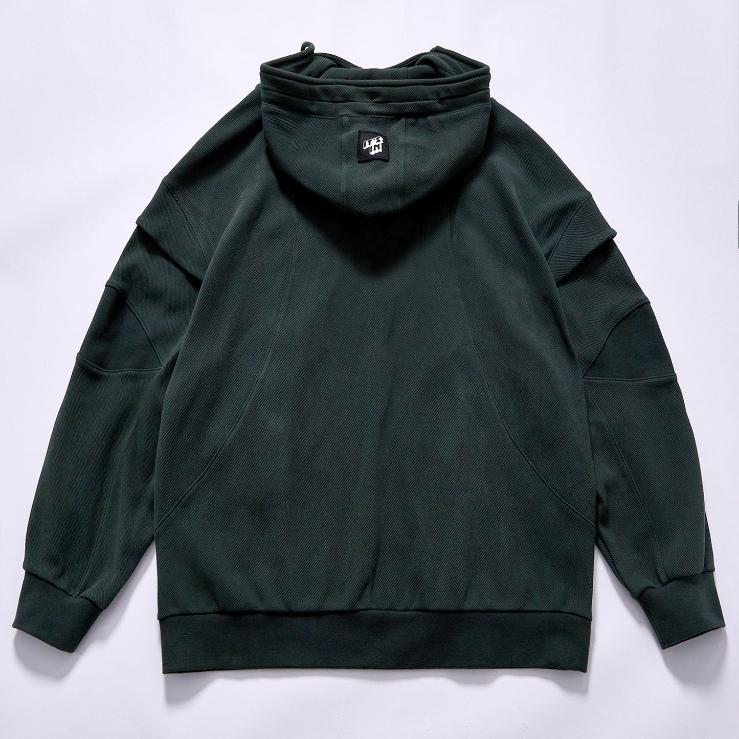 trending oversized streetwear panel layered pullover hoodie drop shoulder loose fit plain layering hoodie city walk