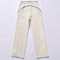 custom side stripe fleece casual trousers small chest embroidery straight sweatpants city walk
