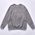 Custom Wholesale Deconstructed Sweatshirt vintage washed grey heavy cotton street sweat top  Support custom chest logo embroidery, small MOQ fast factory sampling