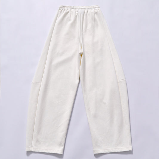 hot selling wide leg sweatpants elastic waist drawstring wide leg sweatpants loose relaxed fit inner seamless stitching Wide double layered high elastic rib waistband