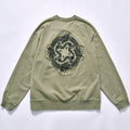custom chest embossed log  unisex plain crew neck embossed logo sweatshirt drop shoulder loose oversized fit  crew neck pullover blank custom logo wholesale apparel