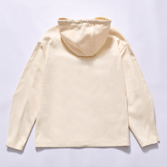 factory bulk oversized fleece street sweatshirt drop shoulder loose fit fleece pullover spring autumn layering