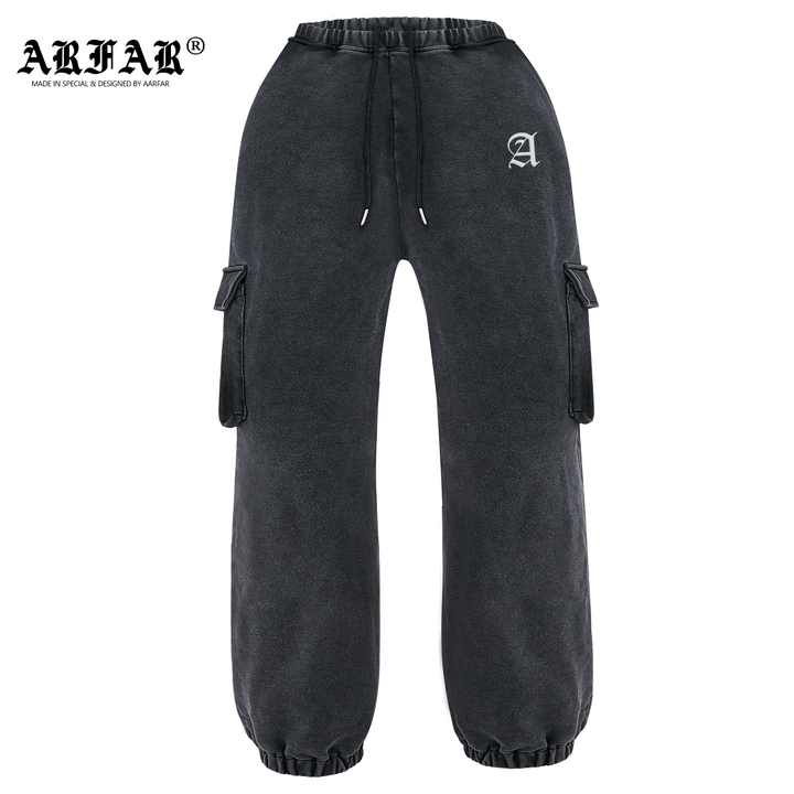 Black Washed Pocket Pants