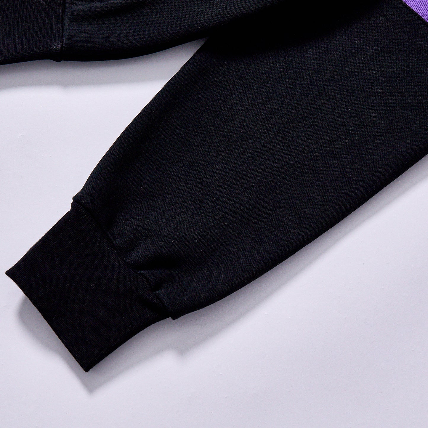 men black purple stripe tracksuit full zip stand collar jogger set men two piece tracksuit stand collar  straight leg sweatpants soft fleece fabric relaxed fit daily casual gym training jogging