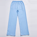 Light Blue Gothic Letter Applique Wide Leg Sweatpants Unisex Daily Elastic Waist Loose Straight Track Pants Streetwear Casual Soft Fleece Jogger Trousers