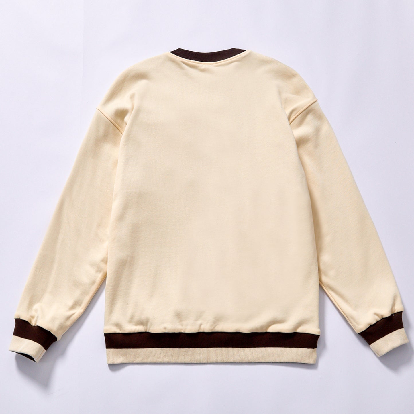 Custom High Quality Hoodie color block embroidery oversized pullover heavy cotton french terry loose oversized unisex sizes two tone contrast rib oversized crew pullover  bulk wholesale men women apparel