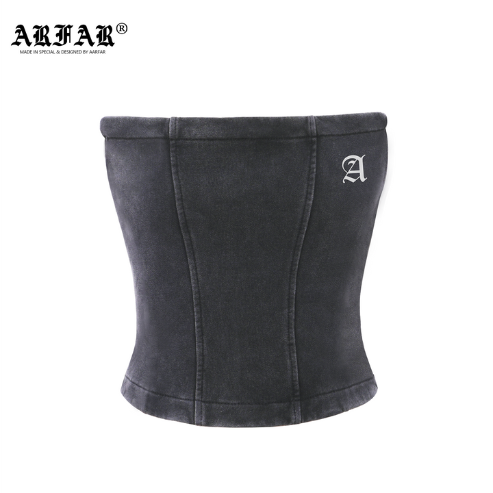 Acid-Wash Tube Top Bodysuit