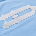 Gothic Letter Embroidery Baby Blue Crewneck Sweatshirt Unisex Loose Fit Long Sleeve Pullover Streetwear Casual Daily Oversized Sweat Top