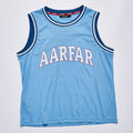 AARFAR Letter Print Mesh Basketball Jersey Unisex Summer Contrast Trim Sleeveless Tank Top Streetwear Casual Sports Training Vest