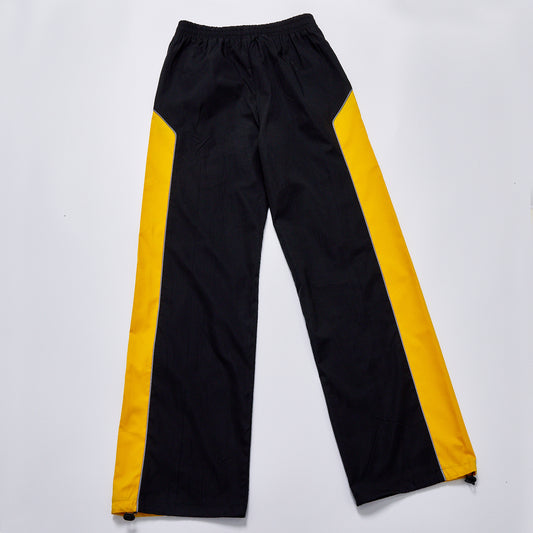Custom Logo Reflective Piping Contrast Color Windbreaker Pants Unisex Spring Elastic Waist Drawstring Hem Streetwear Casual Racing Track Pants Trousers
