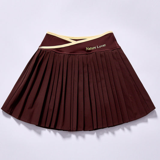 Custom High Quality high waist hidden shorts golf skirt full uniform sharp pleats  Embroidery Hidden Inner Shorts High Waist Quick Dry Golf Workout Mini Skirt jogging outdoor