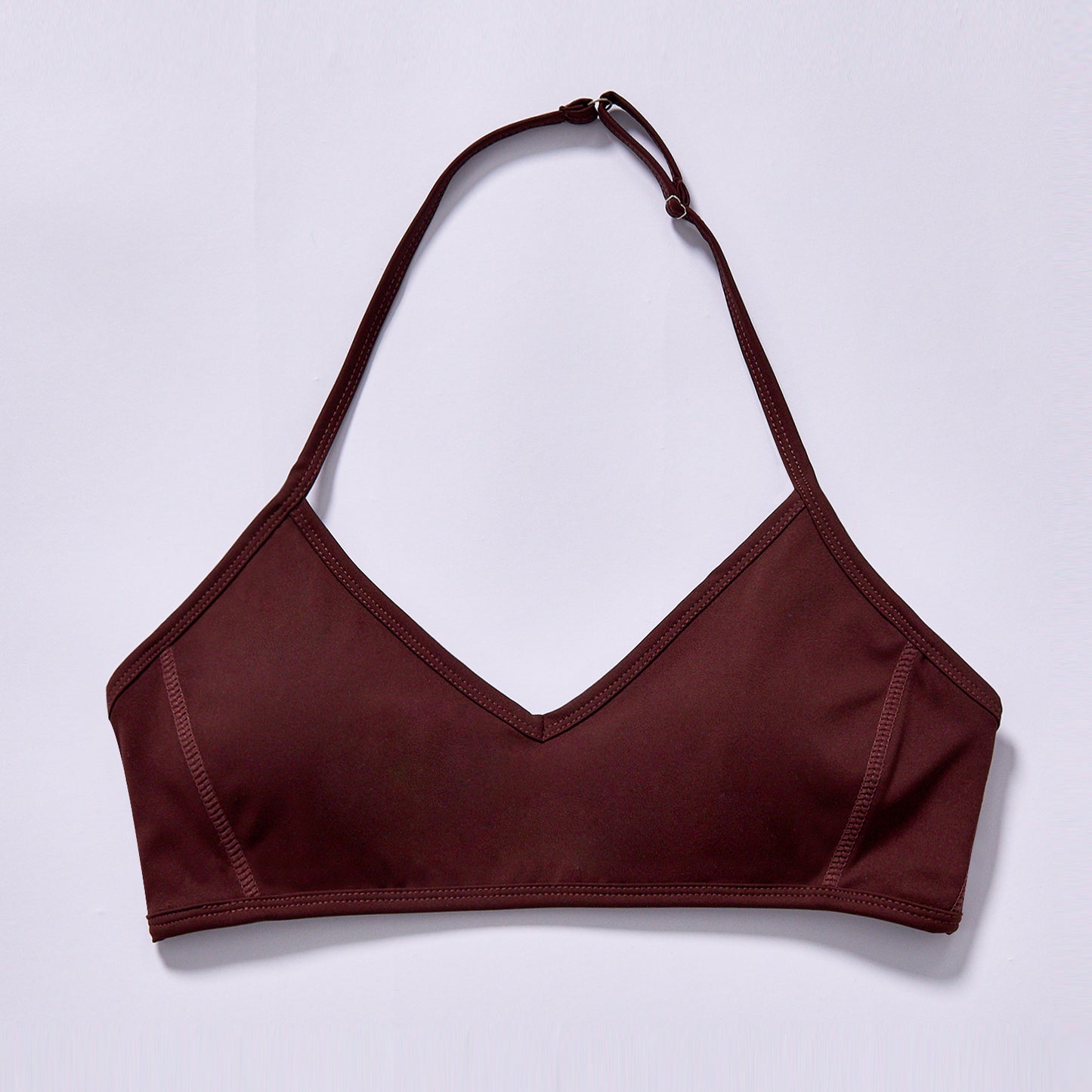 Custom High Quality halter neck wireless sports bra thin adjustable strap fitness bralette stretch quick dry nylon spandex fabric Adjustable Thin Strap Removable Pad Yoga Fitness Crop Top yoga pilates training