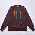 Custom Logo colorful gradient dripping letter print sweatshirt streetwear letter print layering sweatshirt drop shoulder loose oversized fit crew neck pullover daily casual commute