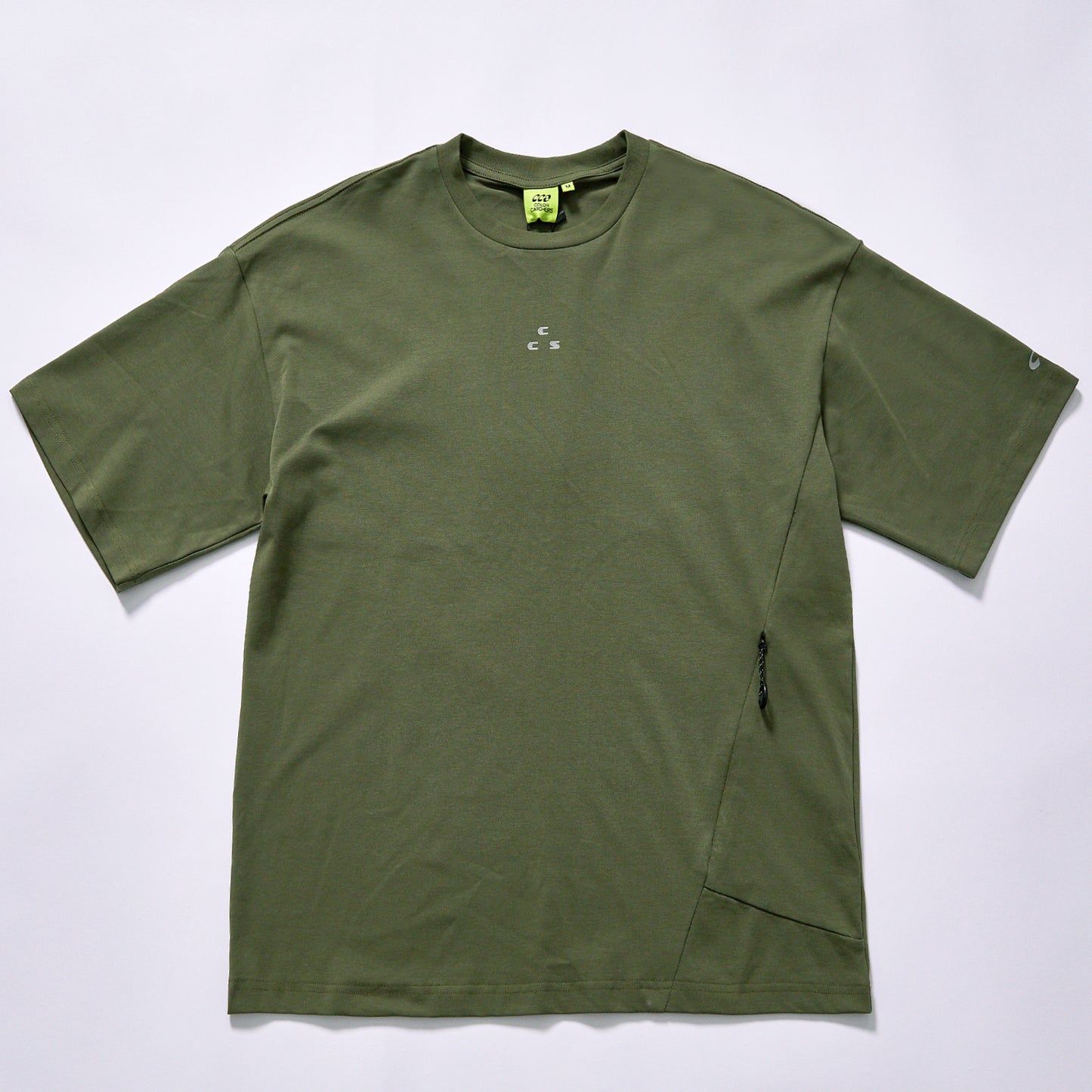 Hot Selling quick dry utility pocket athletic tee unisex contour seamed quick dry utility pocket short sleeve tee wide short sleeves   drop shoulder oversized loose straight fit quick dry shirt