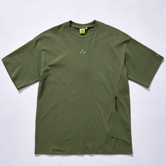 Hot Selling quick dry utility pocket athletic tee unisex contour seamed quick dry utility pocket short sleeve tee wide short sleeves   drop shoulder oversized loose straight fit quick dry shirt