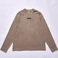 hot selling Crew Neck loose oversized neutral tone long sleeve crew alternative top loose drop shoulder thermal long sleeve All-season layering
