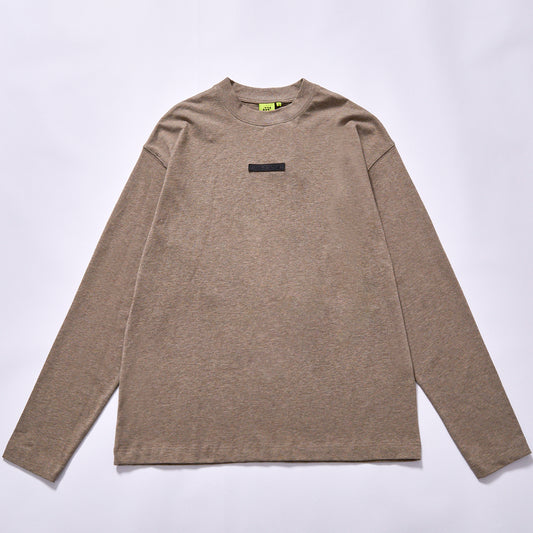 hot selling Crew Neck loose oversized neutral tone long sleeve crew alternative top loose drop shoulder thermal long sleeve All-season layering