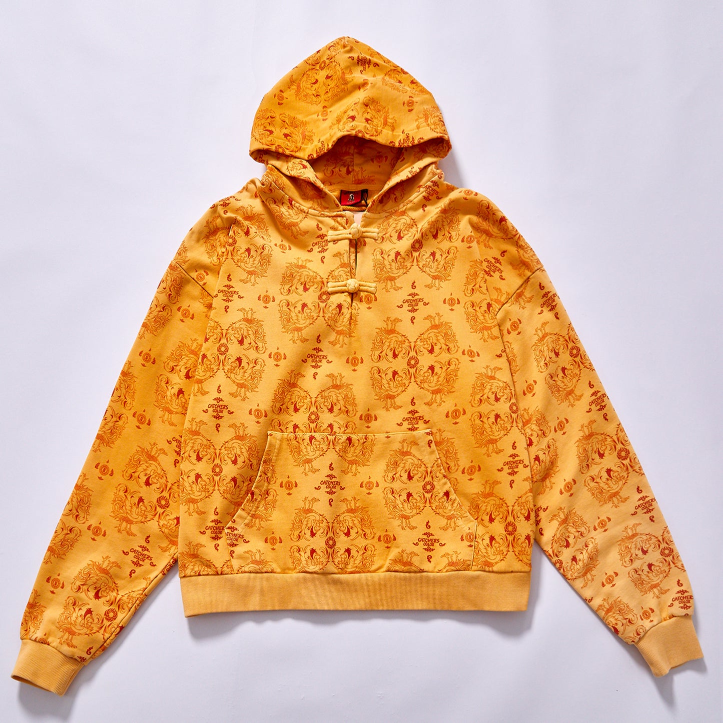 Trending Fashion full print hoodie drop shoulder oversized fit cultural graphic pullover  festival outfit