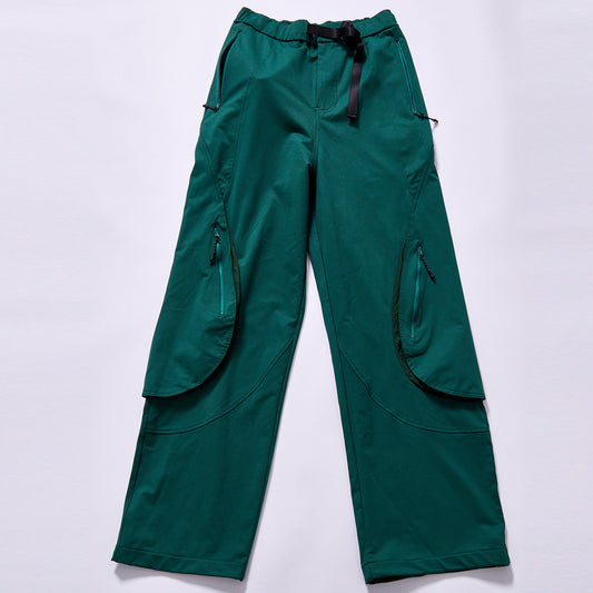 trending Custom logo outdoor techwear wide leg trousers adjustable waist belt quick dry casual trousers outdoor hiking climbing