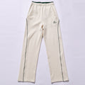 custom side stripe fleece casual trousers small chest embroidery straight sweatpants city walk