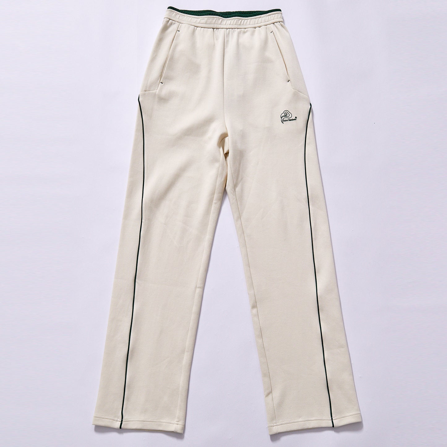 custom side stripe fleece casual trousers small chest embroidery straight sweatpants city walk