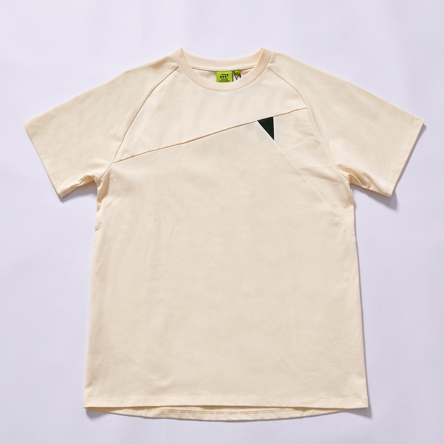 best seller Custom diagonal split raglan t‑shirt relaxed oversized fit heavy cotton short sleeve city walk