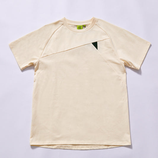 best seller Custom diagonal split raglan t‑shirt relaxed oversized fit heavy cotton short sleeve city walk