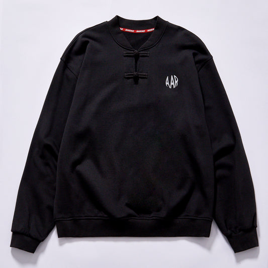Unique Design Man's Sweatshirt New Chinese Style Soft Button Long Sleeve Top for Photo Shoot Street Fashion Look