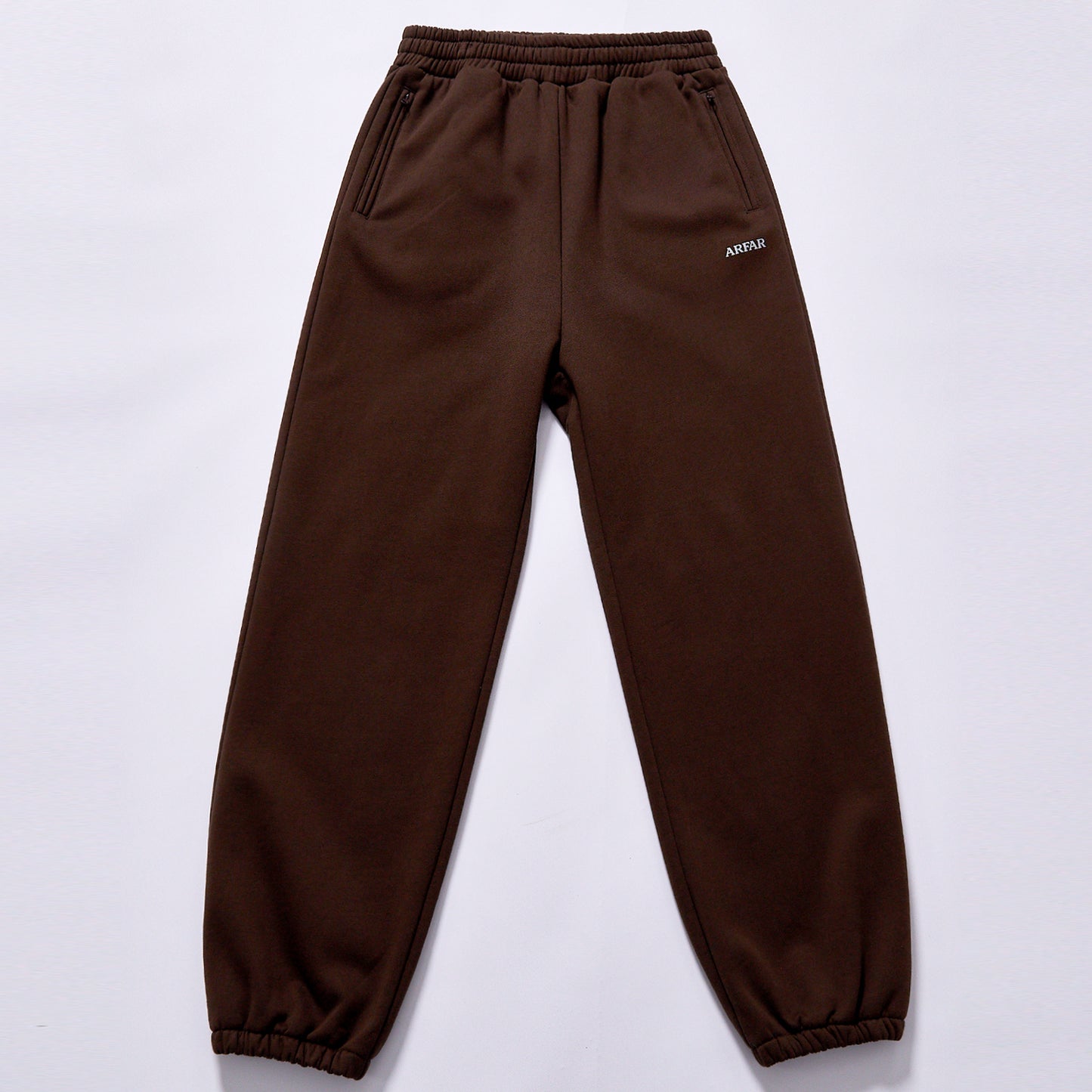 Low-Key Minimal Mini Logo Cuffed Sweatpants Wide Stretch Elastic Waist Maillard Solid Color Jogger Pants for Short Trips Hiking Casual Walking Sportswear