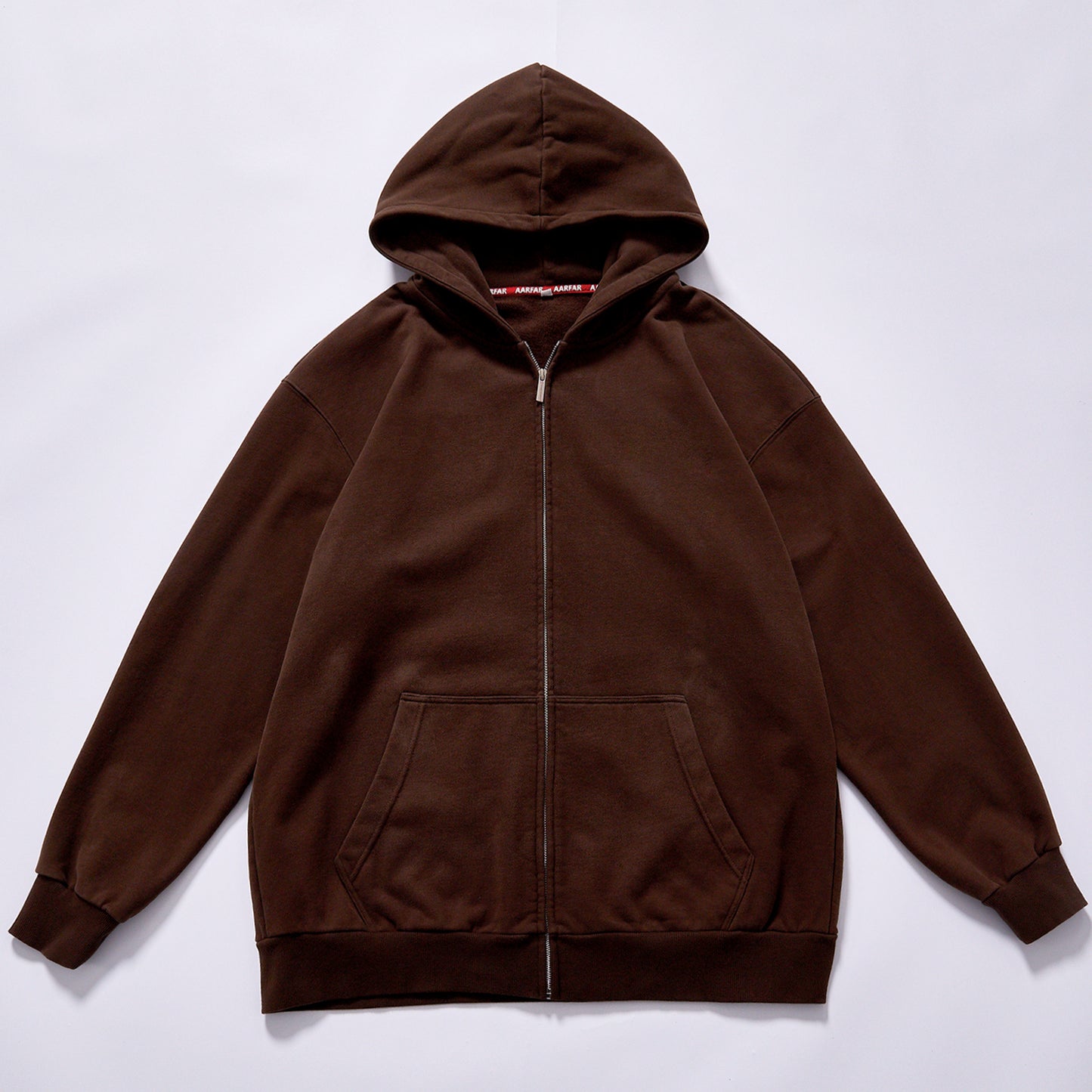 American Retro Style Casual Jacket Ribbed Cuffs Front KIangaroo Pocket Anti-pilling Oversized Zip up Hoodie Commute Layering Light workout Wear