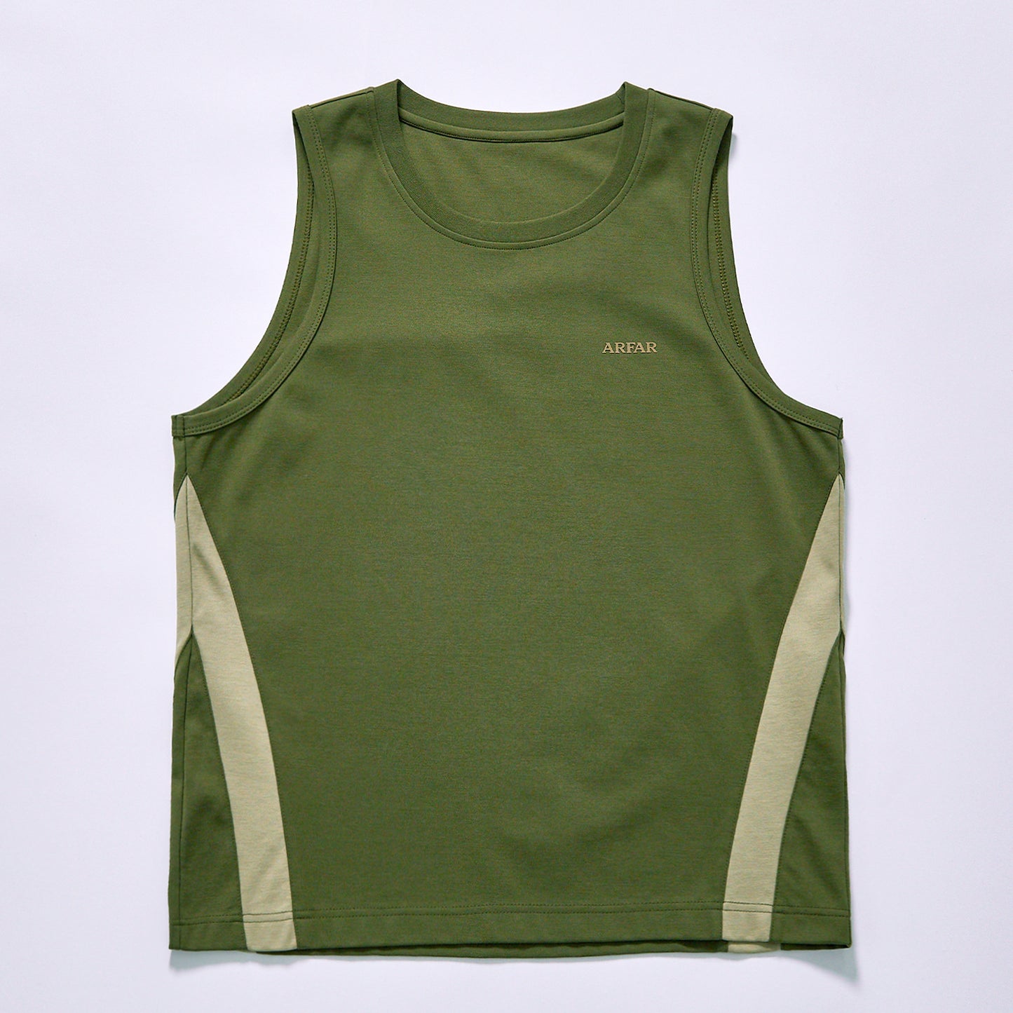 hot selling custom logo crew neck tank shirt straight bottom hem athletic training loose vest gym fitness workout outfit