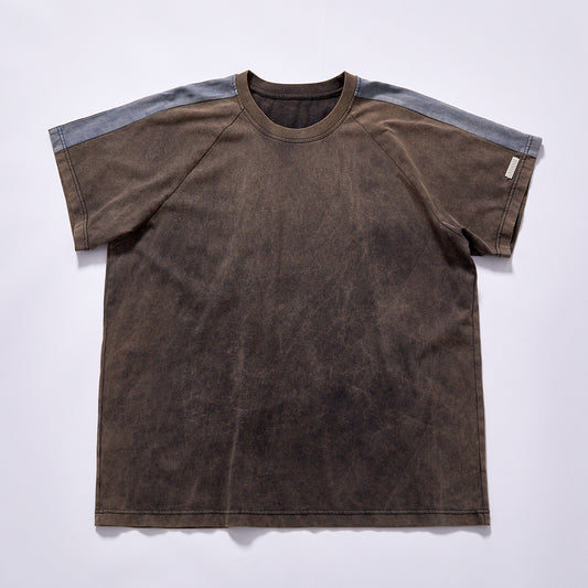 hot selling custom logo factory direct bulk wholesale relaxed fit worn texture outdoor casual tee drop shoulder loose oversized fit hiking breathable casual top