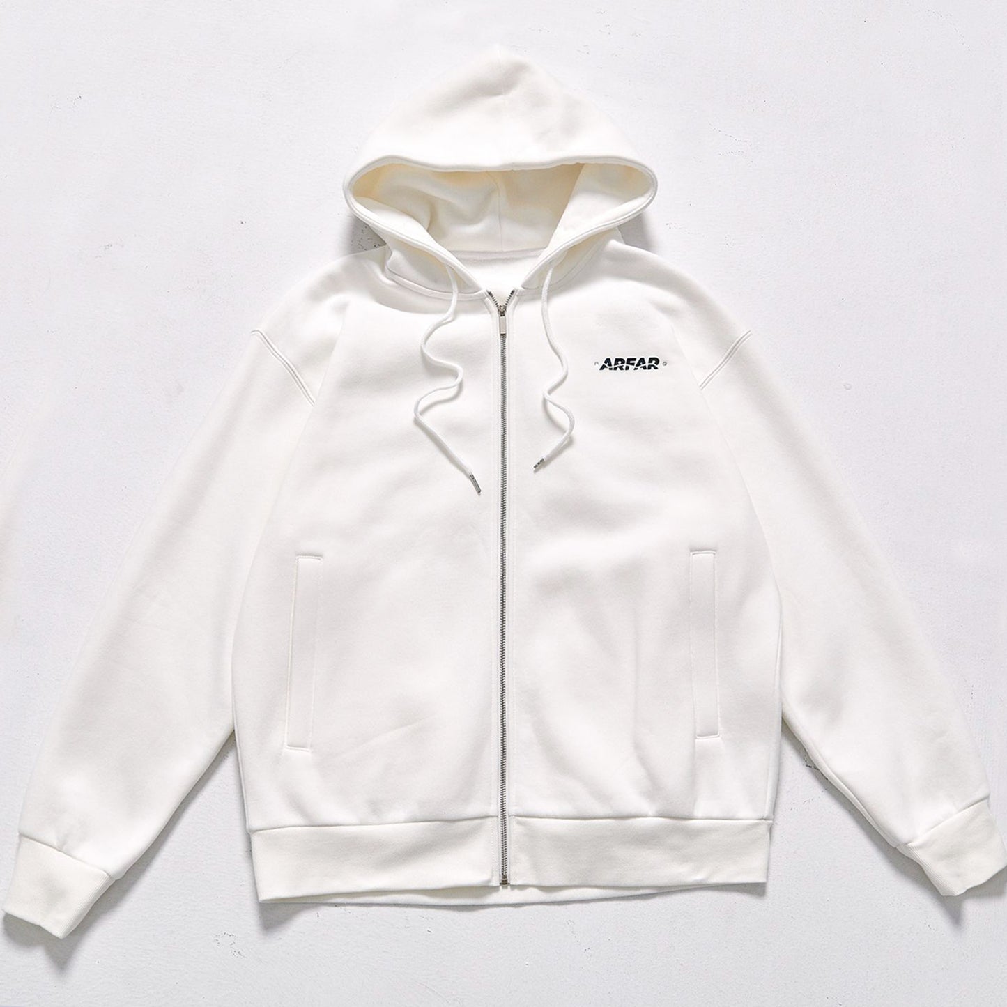 factory direct custom logo relaxed fit basic layering zip up hoodie rib elastic cuffs & bottom hem drop shoulder oversized relaxed fit spring autumn everyday layering outer coat city walk couple matching set